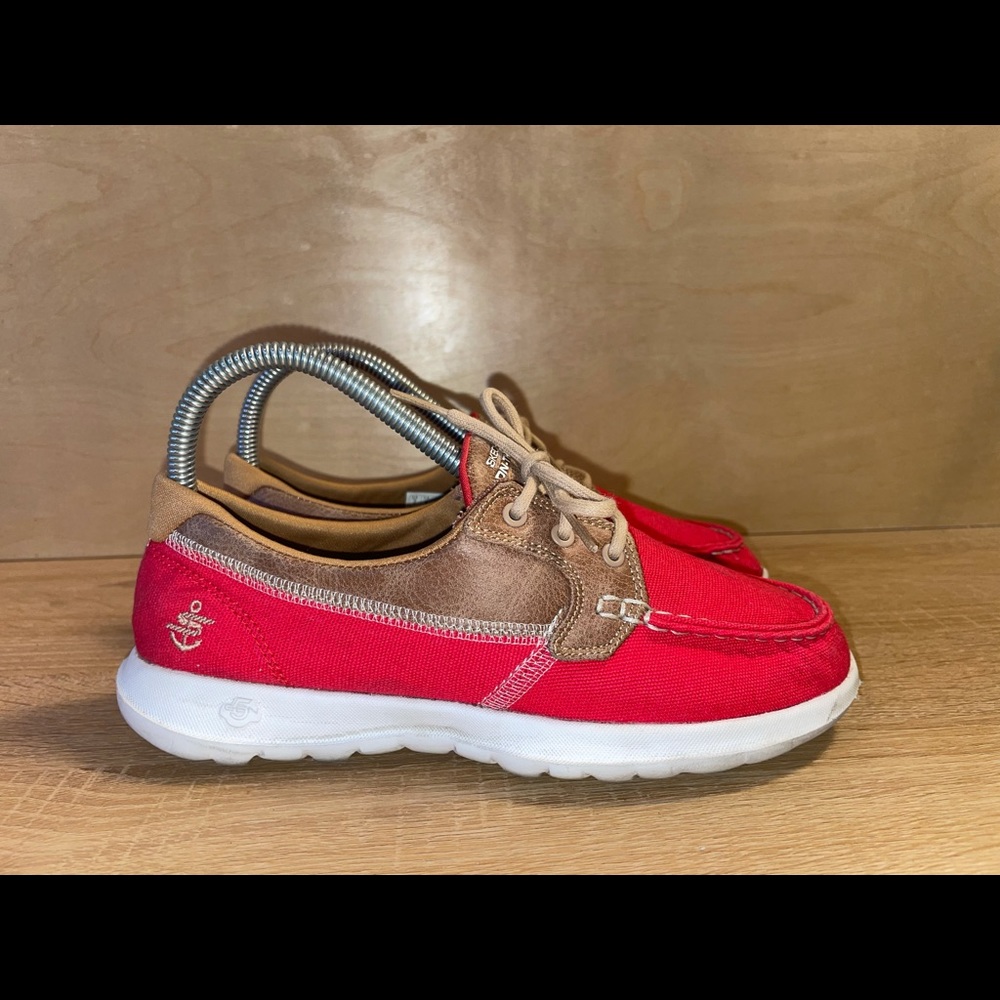 Women’s Skechers GO WALK LITE CORAL 15430 Red Sz 6 1/2 (marked size 7)